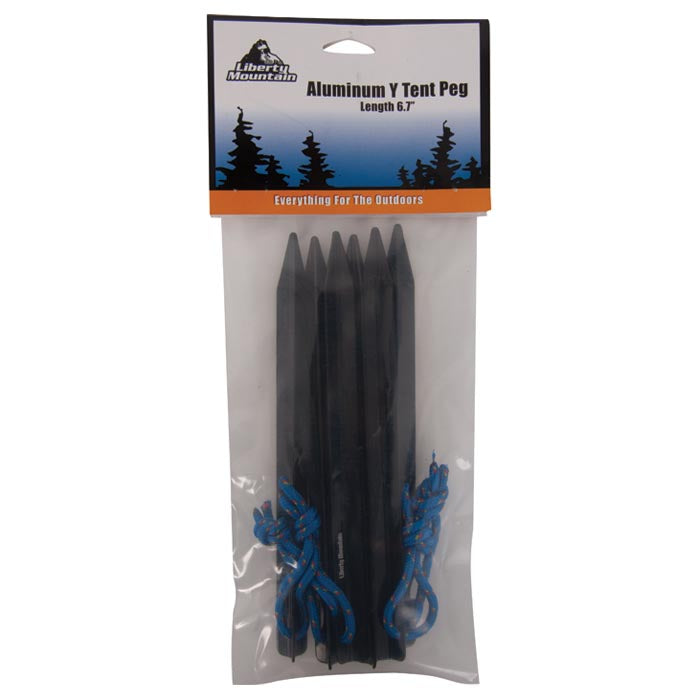Aluminum Y Tent Peg 6.7"