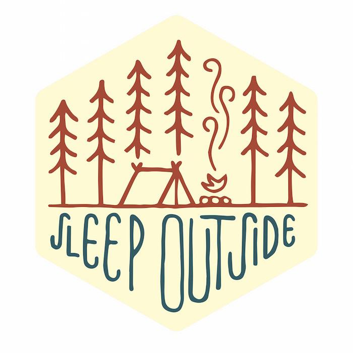 Sleep Outside Sticker