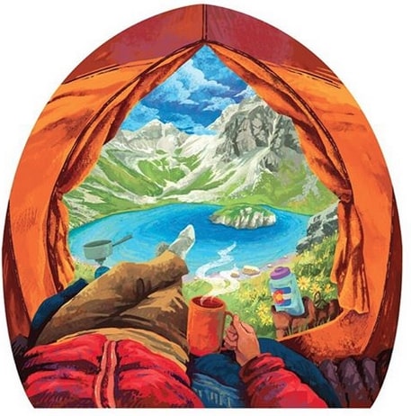 Tent View Alpine Sticker