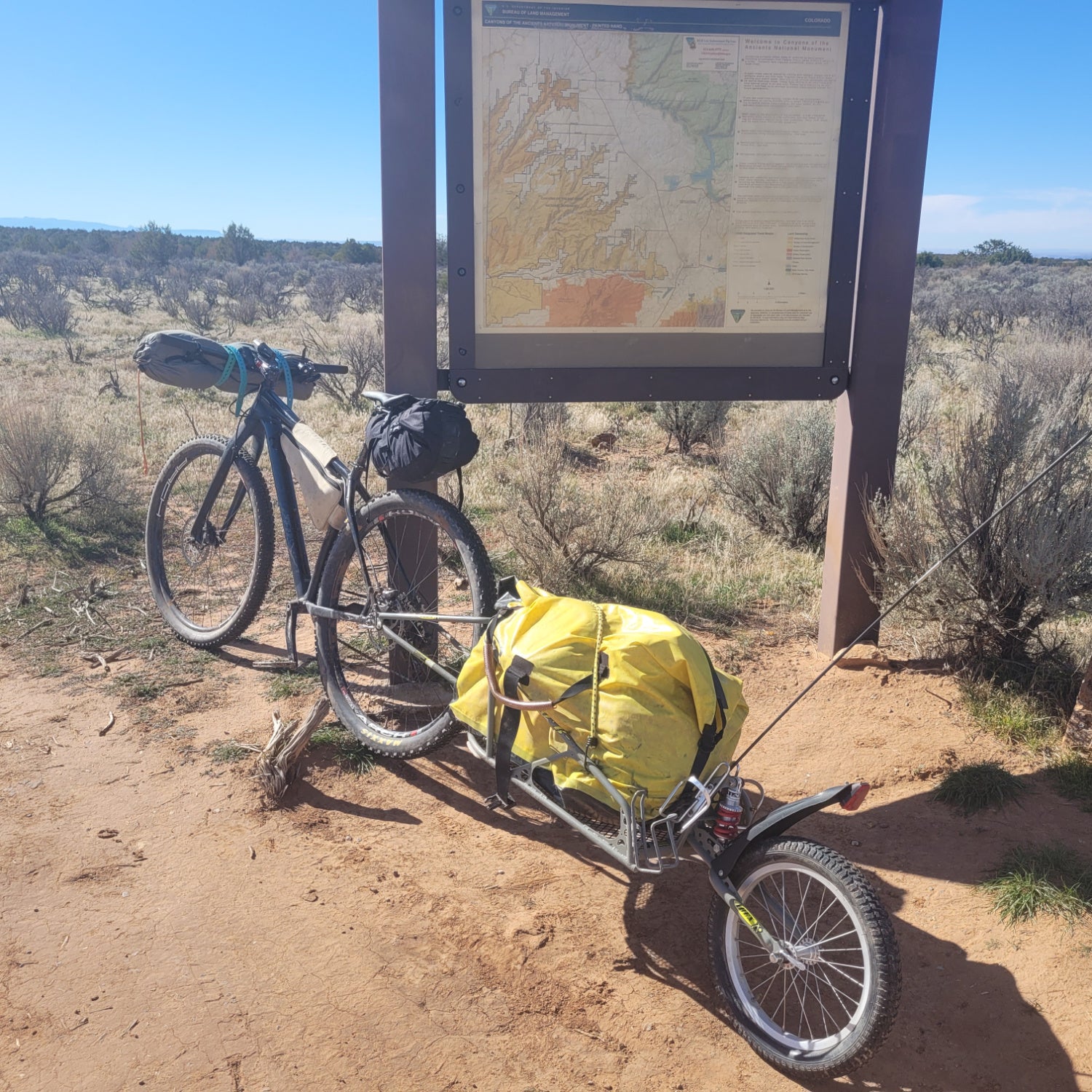 mountain bike near trail  map