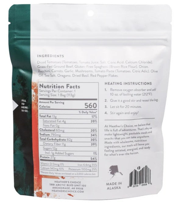 Grass Fed Beef &amp; Spaghetti with Marinara Sauce