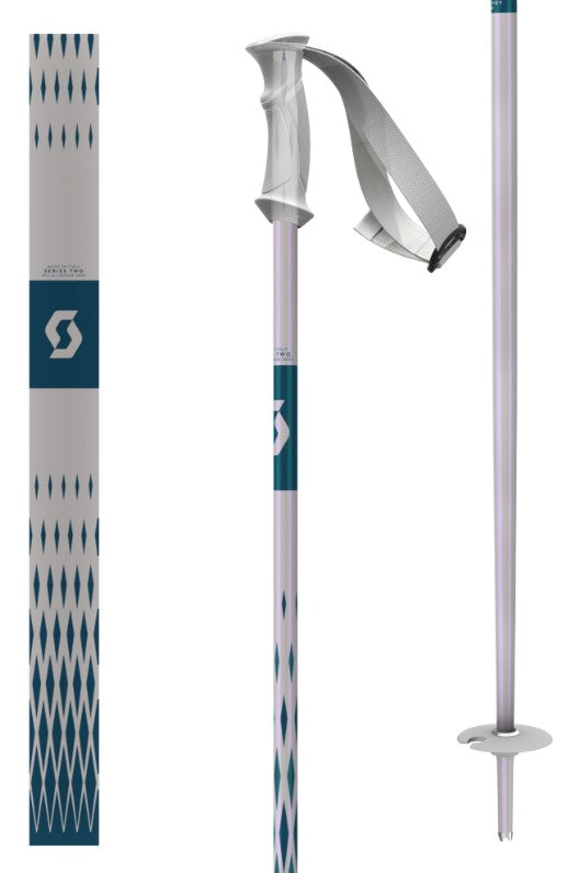 salomon arctic ski poles white blue purple Koko Pole - Purple Pearl
