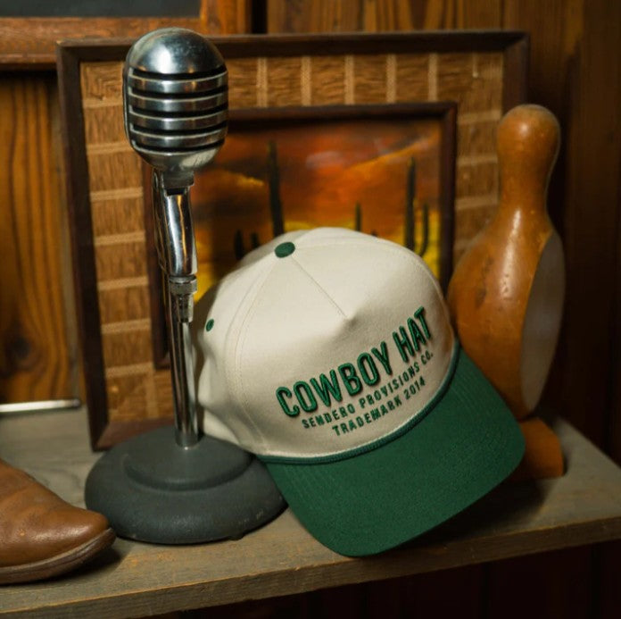 Cowboy Hat - Cream/Green