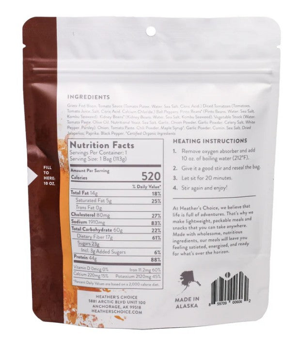 Grass Fed Bison Chili