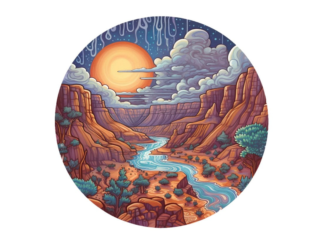 Desert River Sticker