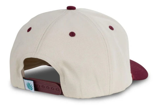Cowboy Hat - Cream/Maroon