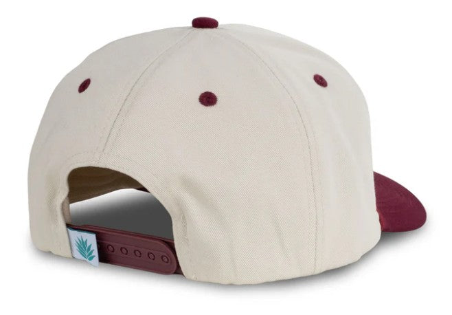 Cowboy Hat - Cream/Maroon