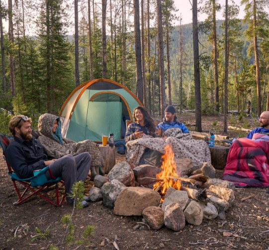 Biggie Blanket - Stormy Blue/Melted Stripes