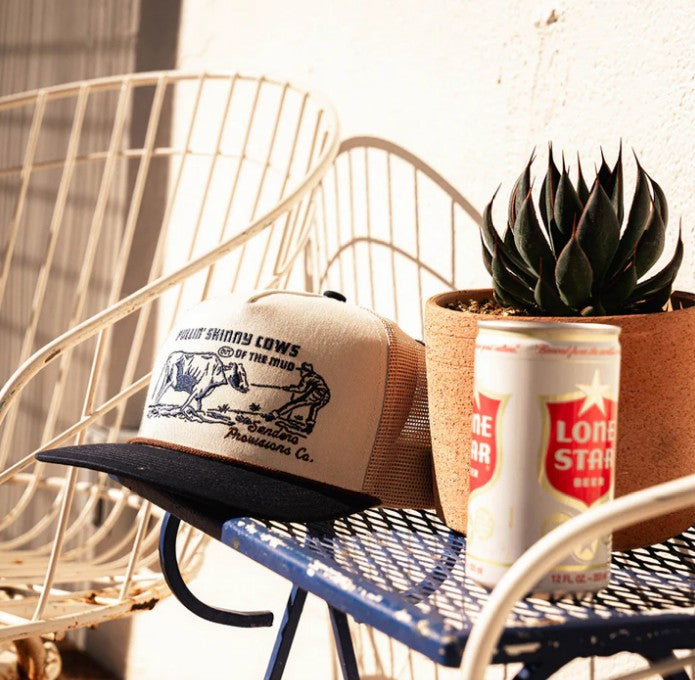 Skinny Cows Hat - Cream/Navy