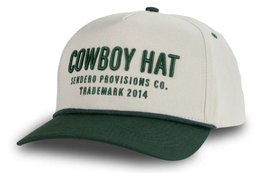 Cowboy Hat - Cream/Green