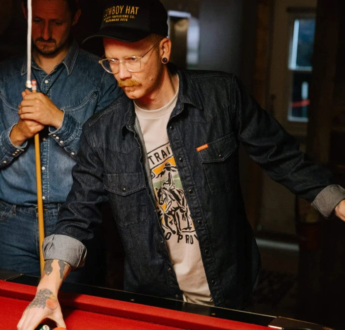 Cowboy Hat - Black / Gold