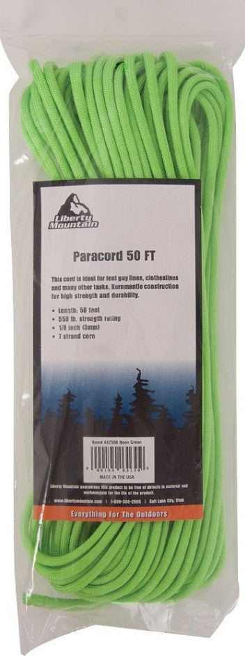 Paracord 50 Foot - Neon Green