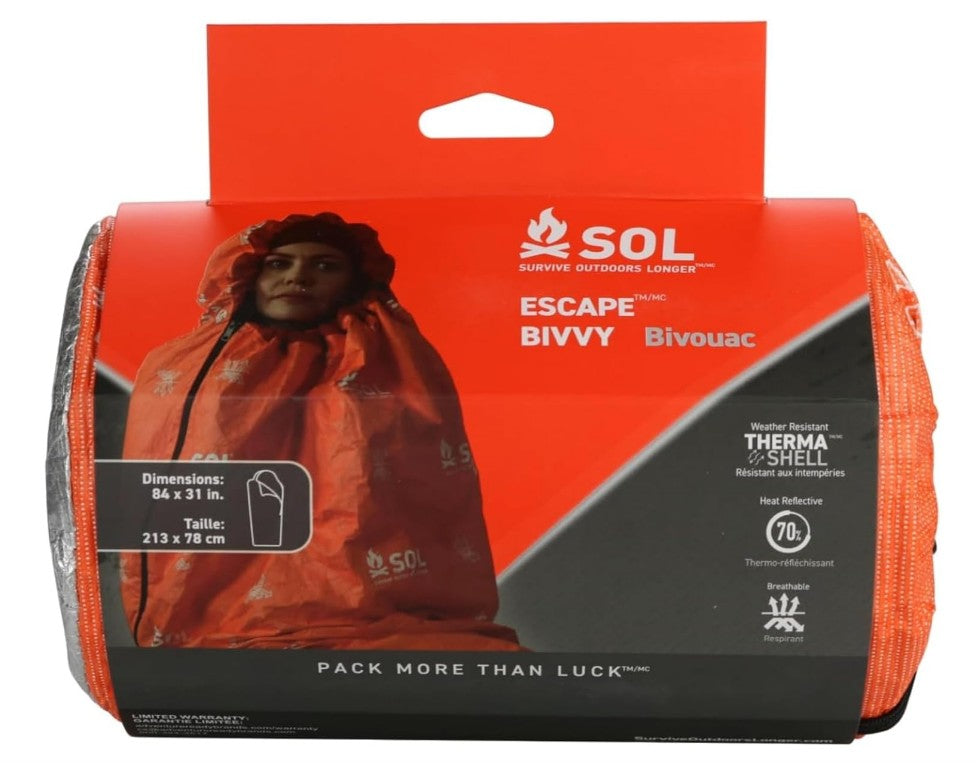 SOL Escape Bivvy with Hood - Orange - Durango Outdoor Exchange
