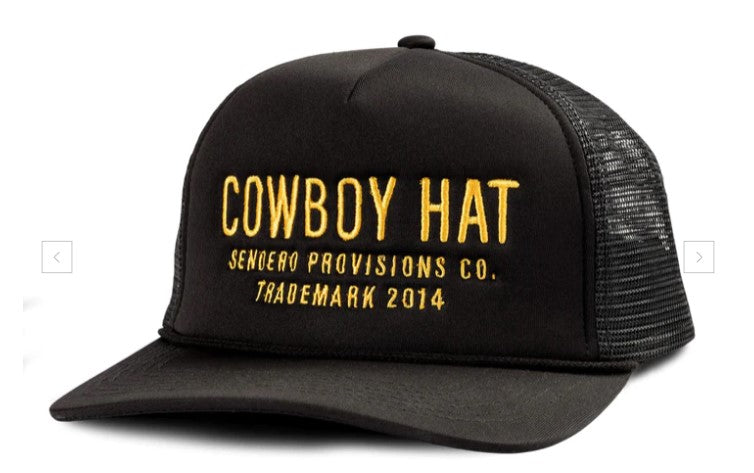 Cowboy Hat - Black / Gold