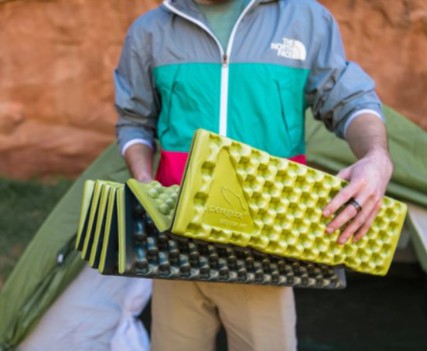 Grid-Link Folding Foam Pad - Green and Grey