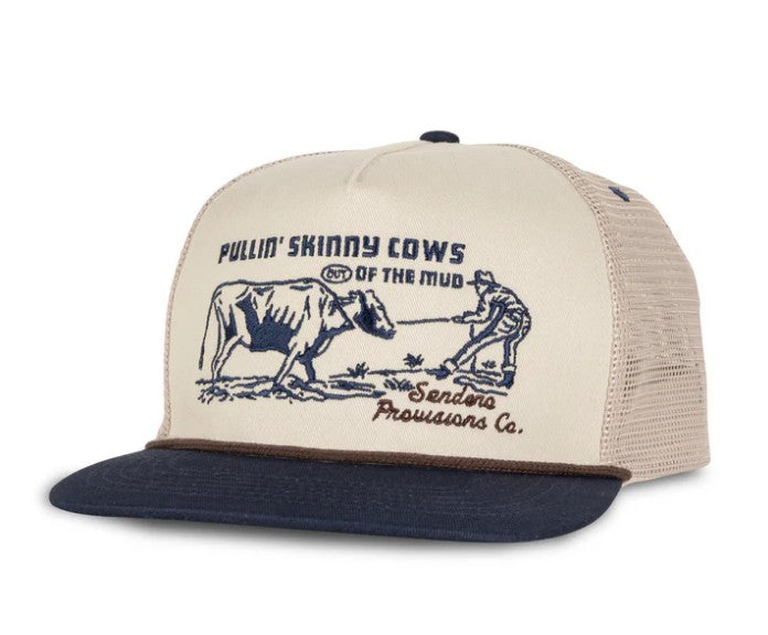 Skinny Cows Hat - Cream/Navy