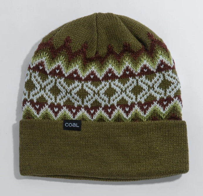 Winters Beanie - Olive/Off White