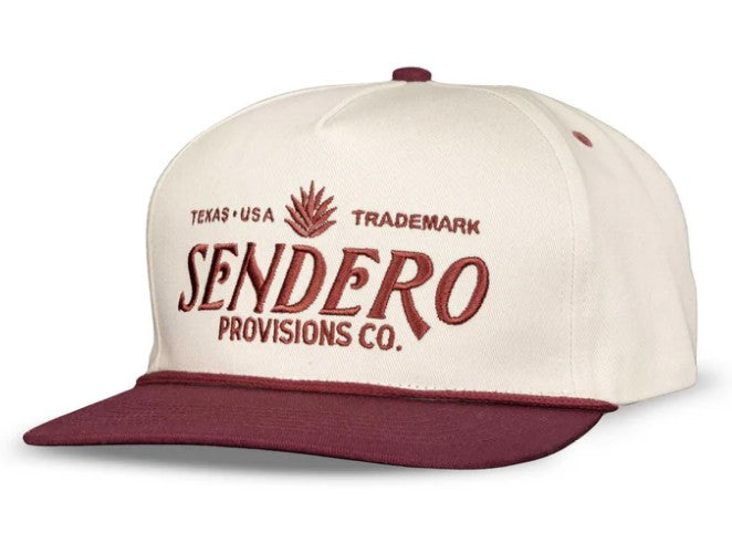 Logo Hat - Cream/Maroon