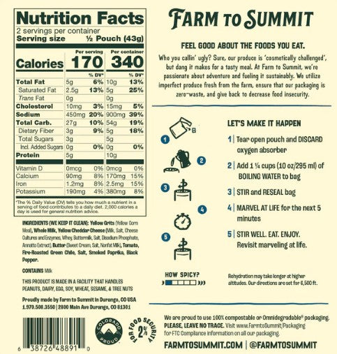 Green Chile Cheddar Grits