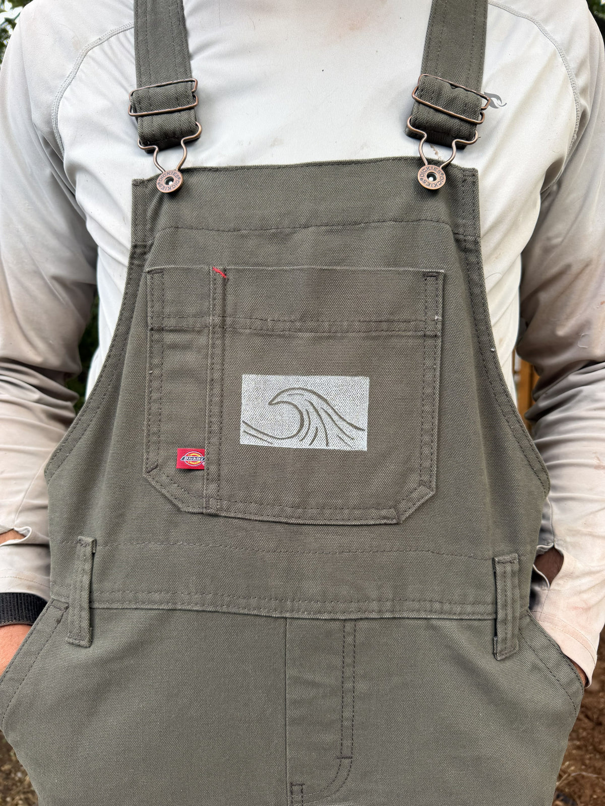 Hand Printed Linocut Overalls
