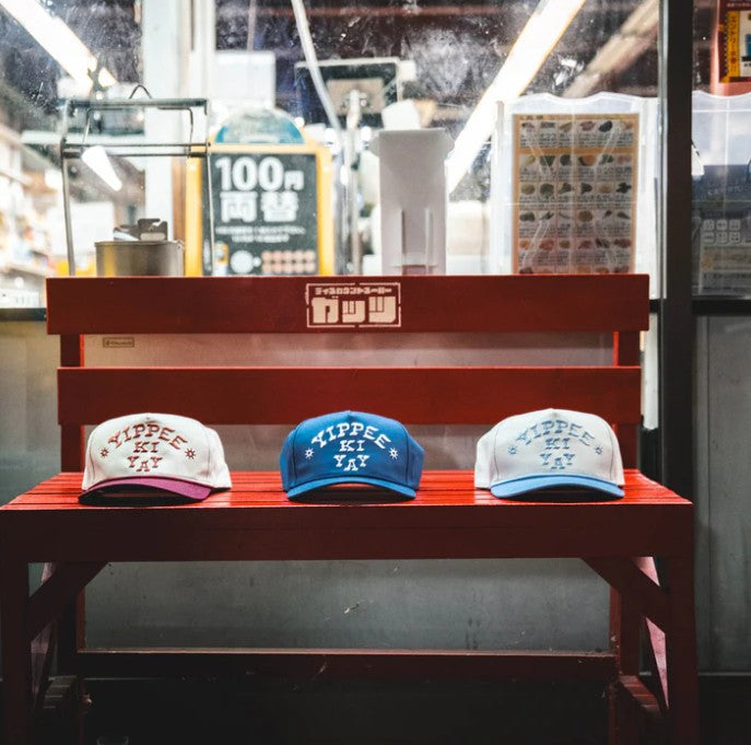 Yippee Ki Yay Hat - Cream/Light Blue