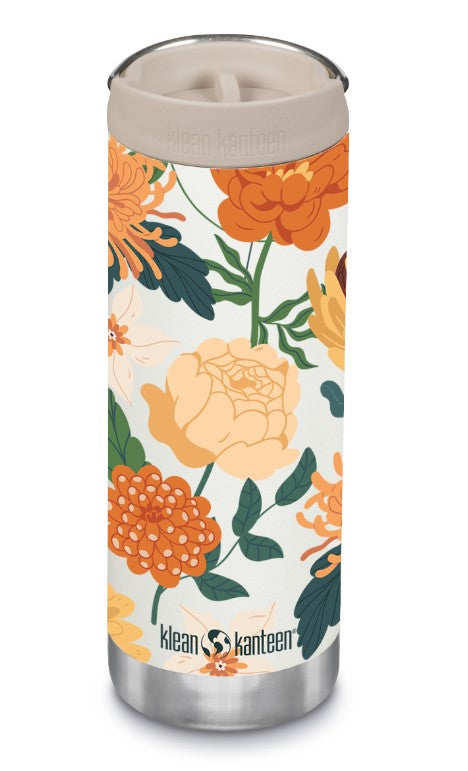 TKWide 16oz w/ Cafe Cap - Fall Flowers