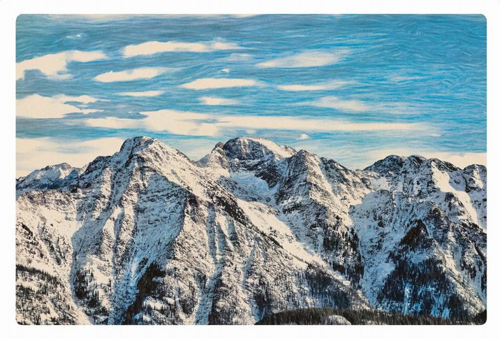 Rugged Mountains Sticker