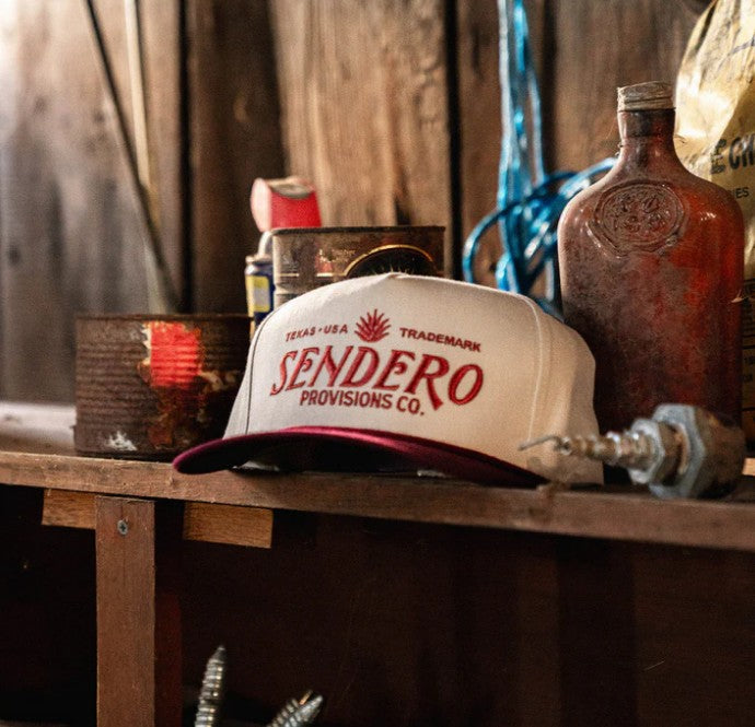 Logo Hat - Cream/Maroon
