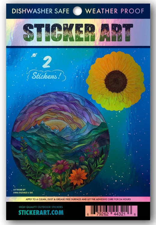 Mountains & Flowers Holographic