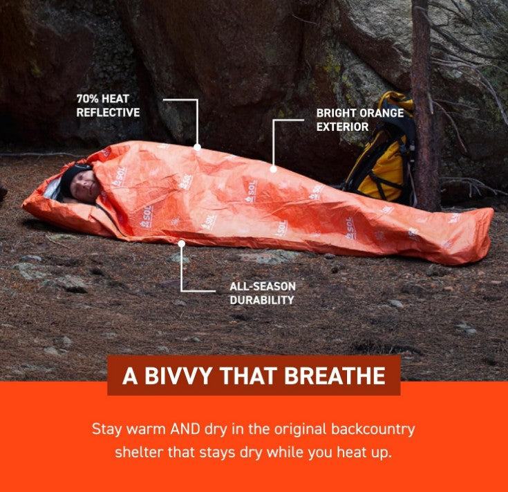 SOL Escape Bivvy with Hood - Orange