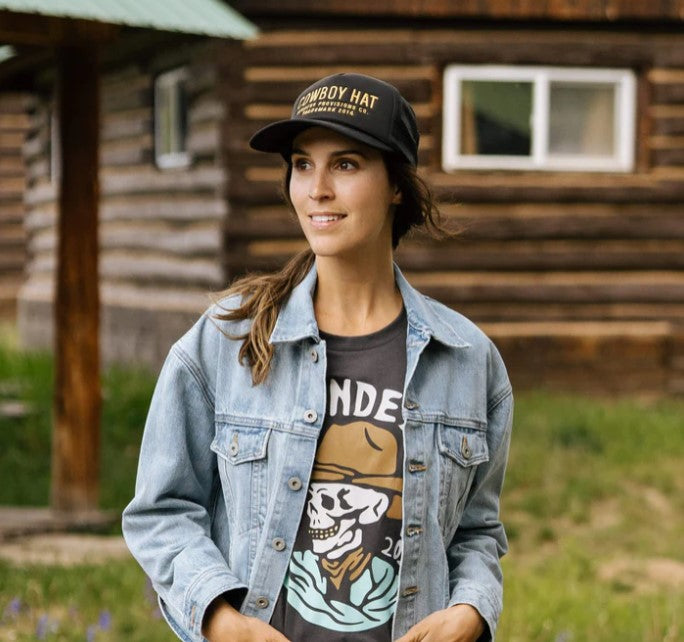 Cowboy Hat - Black / Gold