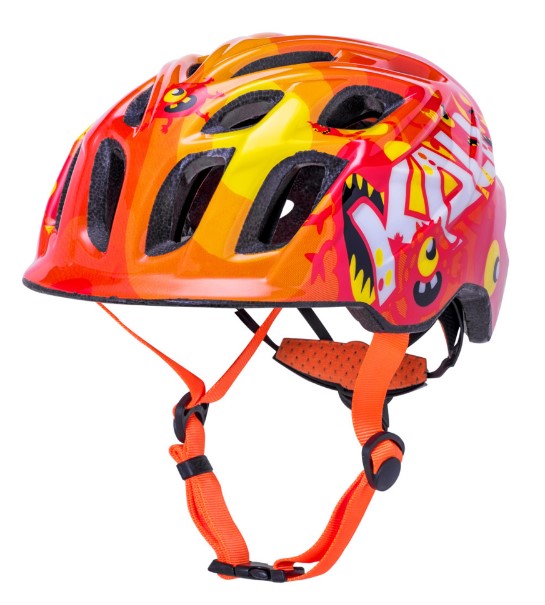Kali Chakra Child Helmet - Monsters Orange - S
