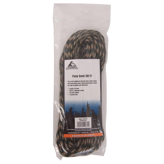 Paracord 50 Foot - Woodland Camo