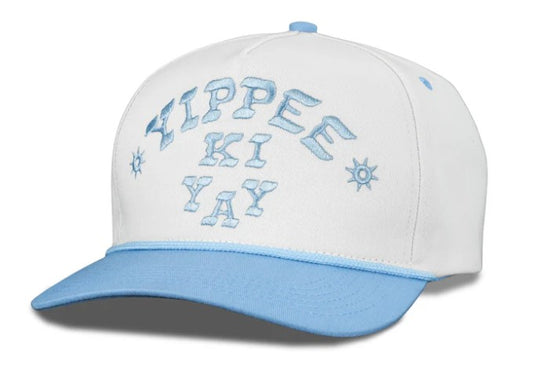 Yippee Ki Yay Hat - Cream/Light Blue