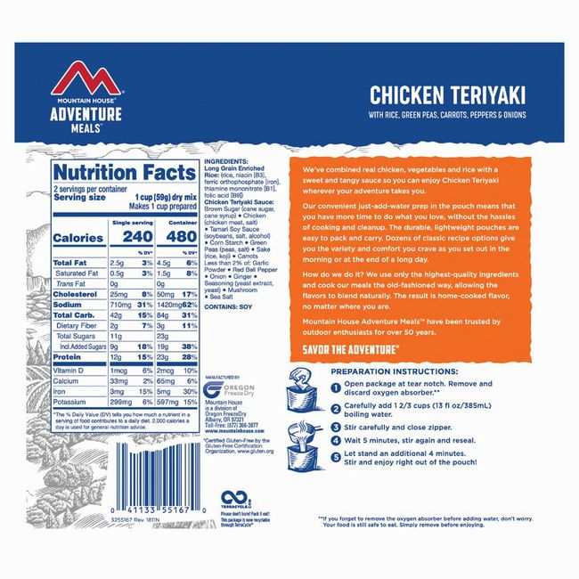 Mountain House - Chicken Teriyaki with Rice